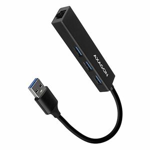 AXAGON HMA-GL3A 3x USB-A + GLAN, USB3.2 Gen 1 hub, metal, 20 cm USB-A kábel kép