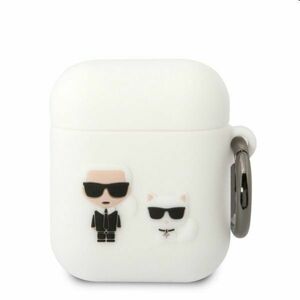 Karl Lagerfeld and Choupette szilikontok for Apple Airpods 1/2, fehér kép