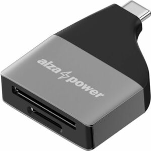 AlzaPower USB-C 3.0 Metal Memory Card Reader ezüst kép