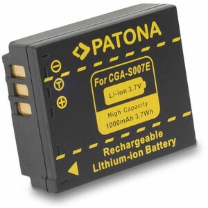 PATONA Panasonic CGA-S007E Li-Ion 1000mAh Li-Ion kép