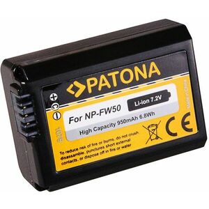 PATONA Sony NP-FW50 950 mAh / 6, 8Wh / 7, 2 V Li-Ionhoz kép