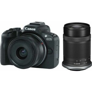 Canon EOS R50 fekete + RF-S 18-45mm f/4.5-6.3 IS STM + RF-S 55-210mm f/5-7.1 IS STM kép