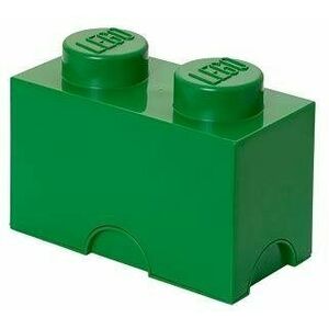 LEGO tároló doboz 125 x 250 x 180 mm - zöld tmavě- kép