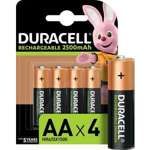 Duracell Rechargeable elem 2500 mAh 4 db (AA) kép