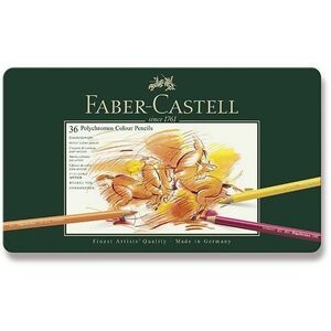 Faber-Castell Polychromos színesek bádog dobozban, 36 szín kép