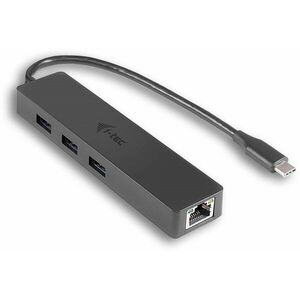 I-TEC USB-C Slim 3 portos HUB GLAN-nal kép