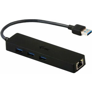I-TEC USB 3.0 HUB Slim 3 port adapter + GLAN kép