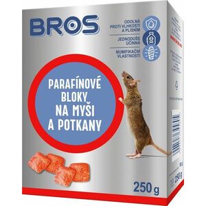 Bros - parafinové bloky na myši, krysy a potkany 250 g kép