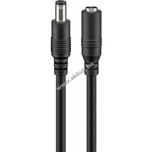 5.5mm x 2.5 mm-es DC hosszabbító kábel, fekete, 3m kép