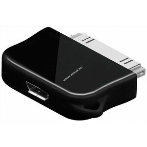 USB-adapter Micro-USB -> iPhone iPod, iPhone, vagy iPad fekete (nem Apple Lightning csatlakozó) kép