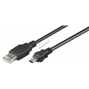 Goobay USB kábel 2.0 mini USB 5pin csatlakozóval 1, 5m fekete kép