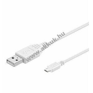 Goobay USB kábel 2.0 micro USB csatlakozóval 30cm fehér - Kiárusítás! - A készlet erejéig! kép