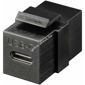 Keystone modul USB C csatlakozó USB 3.2 Gen 2 (10 Gbit/s), fekete, USB CT aljzat > USB C aljzat kép