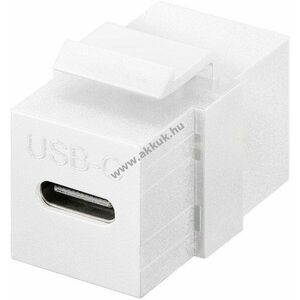 Keystone modul USB C csatlakozó USB 3.2 Gen 2 (10 Gbit/s), fehér, USB CT aljzat > USB C aljzat kép