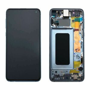 Samsung G970 Galaxy S10E fekete gyári LCD+érintőpanel kerettel kép