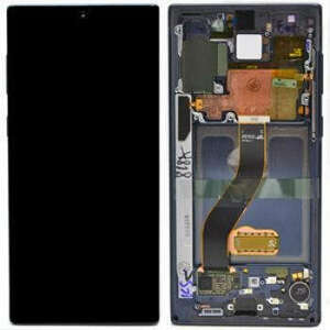 Samsung N970 Galaxy Note 10 gyári fekete LCD + érintőpanel kerettel kép