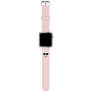 Óraszíj Karl Lagerfeld Strap KLAWLSLCP Apple Watch 42/44/45mm pink strap Silicone Choupette Heads (KLAWLSLCP) kép