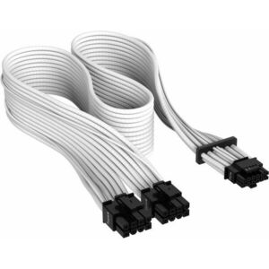 Corsair Premium Individually Sleeved 12+4pin PCIe Gen 5 12VHPWR 600W cable Type 4 White kép