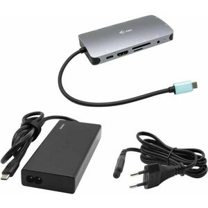 i-tec USB-C Metal Nano Dock HDMI/VGA with LAN, Power Delivery 65W + tápegység 77W kép