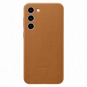 Leather Cover tok Samsung S23 Plus számára, camel szín kép
