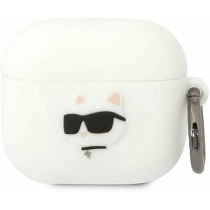 Karl Lagerfeld 3D Logo NFT Choupette Head Airpods 3 fehér szilikon tok kép
