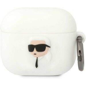 Karl Lagerfeld 3D Logo NFT Karl Head Airpods 3 fehér szilikon tok kép