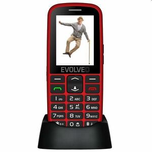 Evolveo EasyPhone EG, piros + töltőállvány kép