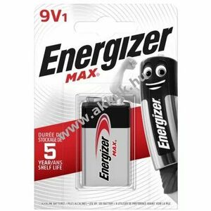 Energizer Max 9V Block elem 6LR61, 6LF22, 522, MN1604 1db/csomag kép