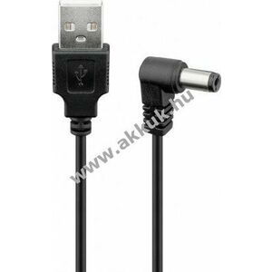 Goobay USB-A és DC (5, 5 x 2, 5mm) töltőkábel fekete 1m kép