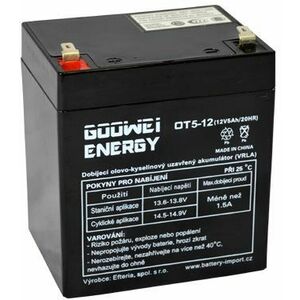 GOOWEI ENERGY Karbantartásmentes ólomakkumulátor OT5-12, 12 V, 5 Ah kép