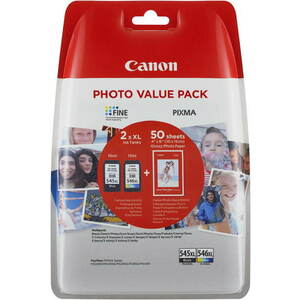 Canon PG-545XL + CL-546XL + fotópapír GP-501 Multipack kép
