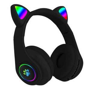 Cat Vezeték Nélküli Világító Fejhallgató Bluetooth 5.0 fekete kép