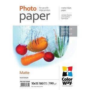 COLORWAY Fotópapír, matt, 10x15cm, 100 lap (PM1901004R) kép