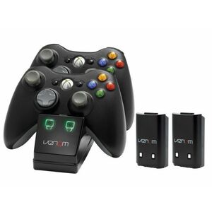 Venom VS2891 Xbox 360 fekete dupla töltőállomás + 2db akkumulátor kép