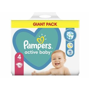 Pampers Active Baby Dry 4 pelenka, 9-14kg, 76db (10DP010372) kép