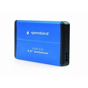 Gembird külső USB 3.0 2.5 SATA HDD/SSD ház, alumínium (EE2-U3S-2-B) kék kép