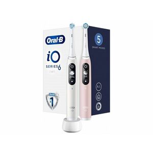 Oral-B iO Series 6 DuoPack elektromos fogkefe csomag (10PO010328) White + Pink kép