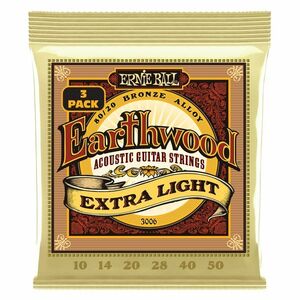 Ernie Ball 3006 Earthwood Extra Light 80/20 Bronze 3-Pack kép