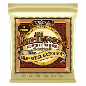 Ernie Ball 3047 Earthwood Silk & Steel Extra Soft 80/20 Bronze 3-Pack kép