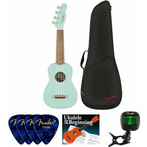 Fender Venice Soprano Ukulele WN Daphne Blue SET Szoprán ukulele Daphne Blue kép