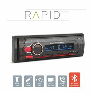 Fejegység "Rapid" - 1 DIN - 4 x 50 W - BT - MP3 - AUX - SD - USB kép
