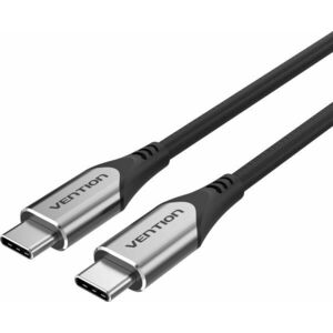 Vention Nylon Braided Type-C (USB-C) Cable (4K / PD / 60 W / 5Gbps / 3 A) 1m Gray kép