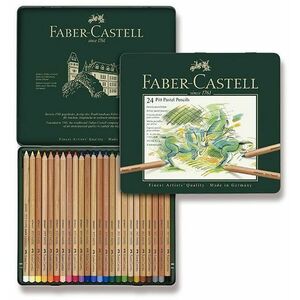 Faber-Castell Pitt Pastell zsírkréták bádogdobozban, 24 színben kép