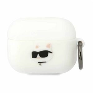 Karl Lagerfeld 3D Logo NFT Choupette Head szilikontok for Apple AirPods Pro, fehér kép