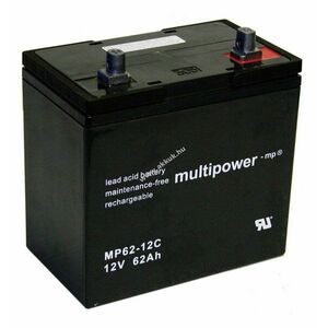 Ólom akku 12V 62Ah (Multipower) típus MP62-12C ciklusálló, ciklikus kép