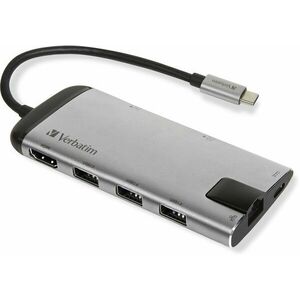 VERBATIM USB-C Multiport HUB USB 3.1 GEN 1/ 3x USB 3.0/ HDMI/ SDHC/ microSDHC/ RJ45 kép