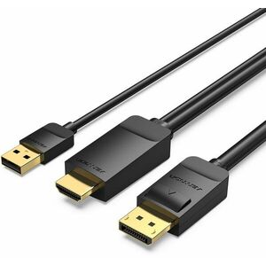 Vention HDMI to DisplayPort (DP) 4K@60Hz Cable 2m Black kép