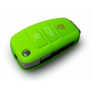 Ochranné silikonové pouzdro na klíč pro Audi s vystřelovacím klíčem, barva zelená kép