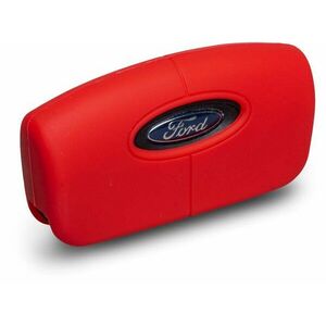 Ochranné silikonové pouzdro na klíč pro zahnutý klíč Ford, barva červená kép