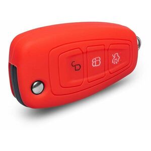 Ochranné silikonové pouzdro na klíč pro Ford s vystřelovacím klíčem, barva červená kép